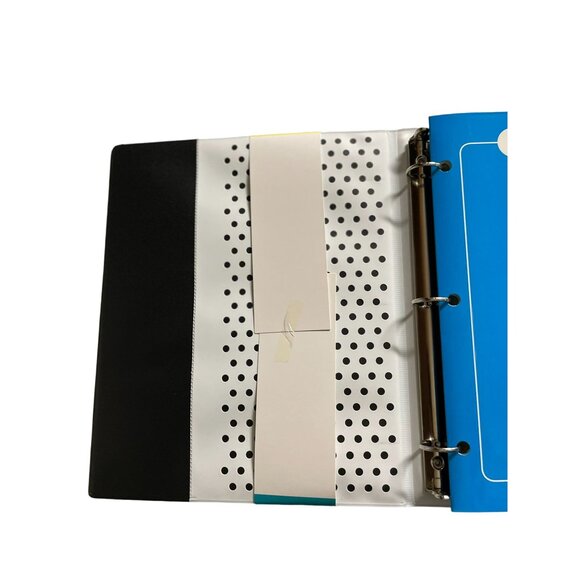 Mead Trapper Keeper NEW Black Pink Blue Geometric - Picture 10 of 16